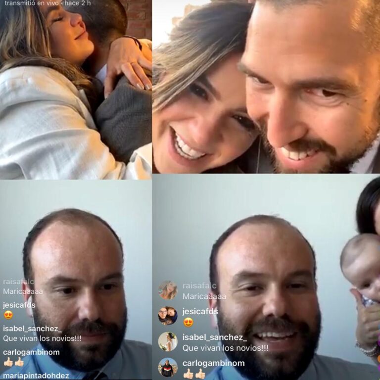 Enamorados se casan por Instagram Live en medio de la pandemia