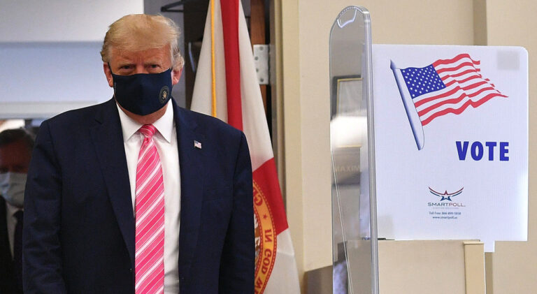 Donald Trump votó por anticipado en Florida, a 9 días de los comicios