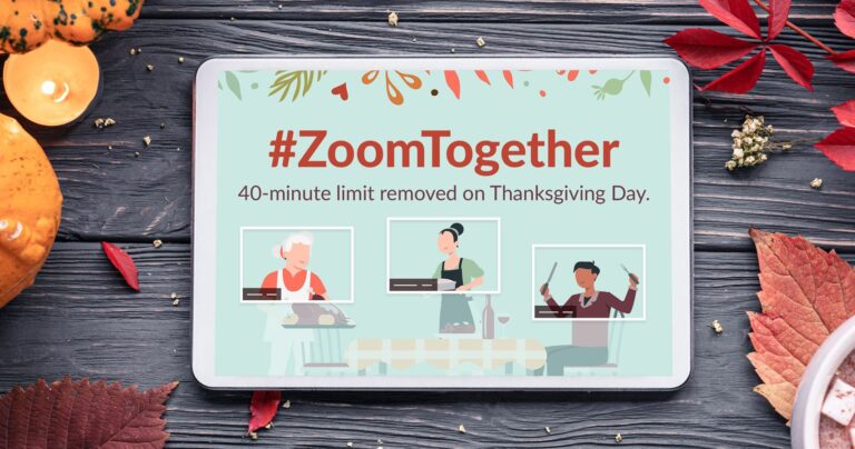 Zoom quitará el límite de tiempo en videollamadas para Thanksgiving